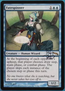 Fatespinner Mirrodin NM Blue Rare SIGNED MAGIC MTG CARD (ID# 452610) ABUGames - Image 1