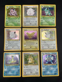 Vintage Rare Holo Pokemon Card Lot WOTC 1999 Base Set 2, Jungle, Fossil - MP/HP - Image 1