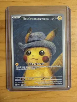 Pokemon Pikachu TCG Grey Felt Hat Van Gogh Full Art Promo SVP #085 - Image 2