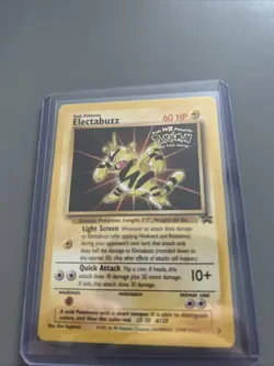 1999 Pokemon TCG Electabuzz Stamped WB Kids First Movie Promo NM Mint - Image 1