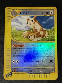 Pokemon Card - Furret Aquapolis 48/147 Reverse Holo Vintage 2002 E-Reader LP - Image 2
