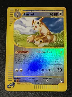 Pokemon Card - Furret Aquapolis 48/147 Reverse Holo Vintage 2002 E-Reader LP - Image 3