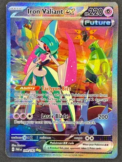 Pokemon Iron Valiant ex Illustration Rare 249/182 PAR Paradox Rift NM - Image 1