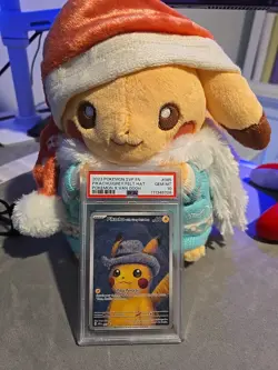 Pokemon Pikachu with Grey Felt Hat Van Gogh Full Art Promo SVP EN 085 PSA 10 - Image 1