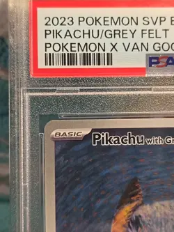 Pokemon Pikachu with Grey Felt Hat Van Gogh Full Art Promo SVP EN 085 PSA 10 - Image 4