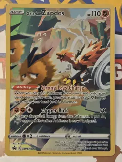 Pokemon Galarian Zapdos TCG SWSH283 Black Star Promo - Image 1