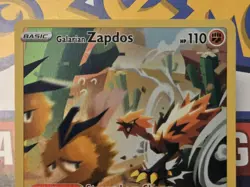 Pokemon Galarian Zapdos TCG SWSH283 Black Star Promo - Image 2