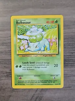 Pokemon TCG Bulbasaur Base Set 44/102 Unlimited NM - Image 1