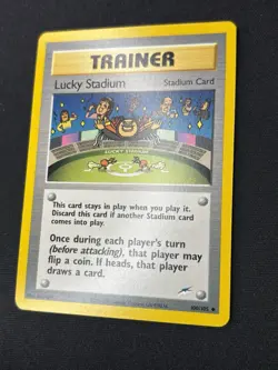 Lucky Stadium 100/105 - Neo Destiny WOTC Vintage Trainer 2000 Pokemon Card - LP - Image 2