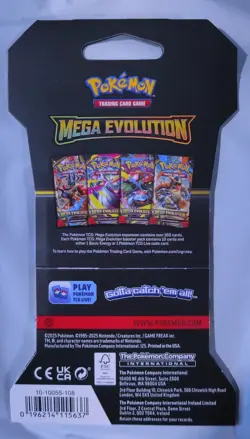 Pokemon Mega Evolution Sleeved Booster Pack Random Art Factory Sealed - Image 2