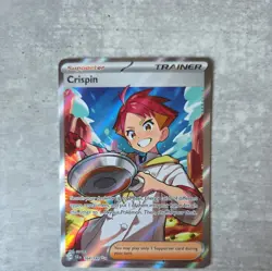 Crispin Full Art Trainer Stellar Crown S&v Pokemon Card 164/142 - Image 1