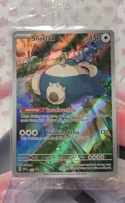 SEALED Pokemon Snorlax SVP 051 Scarlet & Violet 151 Holo Black Star Promo NM - Image 1
