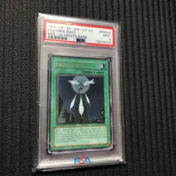 Yugioh! Feather Shot EEN-EN042 Ultimate Rare 1st Edition PSA MINT 9 - Image 1