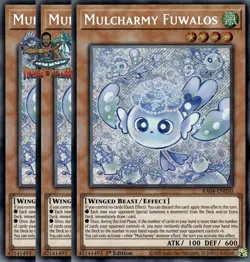 Yugioh! 3x Mulcharmy Fuwalos RA04-EN050 Secret Rare 1st Ed NM - Image 1