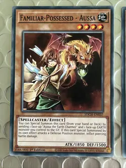 Yu-Gi-Oh 4x Familiar-Possessed Set Aussa Eria Hiita Wynn 1st Edition SDC - Image 2