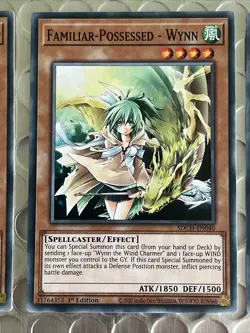 Yu-Gi-Oh 4x Familiar-Possessed Set Aussa Eria Hiita Wynn 1st Edition SDC - Image 3