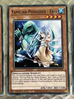Yu-Gi-Oh 4x Familiar-Possessed Set Aussa Eria Hiita Wynn 1st Edition SDC - Image 4