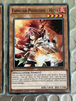 Yu-Gi-Oh 4x Familiar-Possessed Set Aussa Eria Hiita Wynn 1st Edition SDC - Image 5