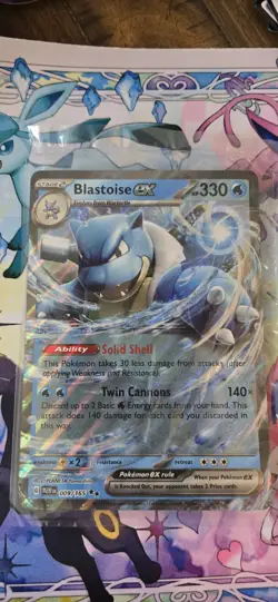 Blastoise ex 009/165 Jumbo Cards Holo Pokemon Scarlet And Violet 151 Blooming - Image 1