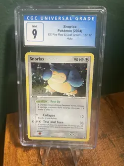 Pokemon TCG Snorlax EX Fire Red Leaf Green Holo Rare Card 15/112 CGC 9 - Image 1