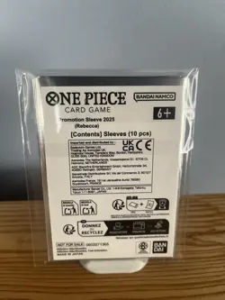ONE PIECE Card Game Official Rebecca Promo Sleeves 2025 Treasure Cup (10pc) NEW - Image 2