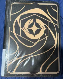Lorcana Binder 9 Pocket, Large Lorcana Trading Card Binder Black & Gold - Image 1