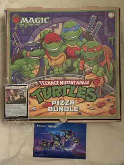 NYCC 2025 Magic The Gathering TMNT Promo Card & Pizza Box - Image 1