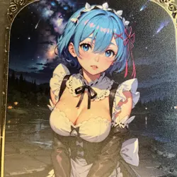 Goddess Story Gold METAL Card - Maiden Party Serial Number #106/200! Rem Anime - Image 2