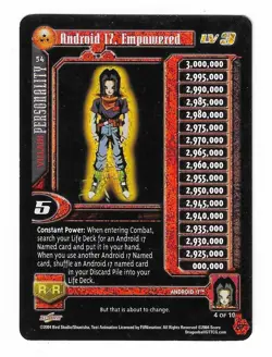 Score Dragon Ball GT TCG Android 17 Empowered Foil Holo Card 4 of 10 - Image 1