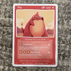 Pokepu S1, 1st Ed. - Mel (Charmeleon) - Pokemon Fan Art & Derpy Parody Card - Image 1