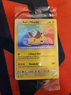 SEALED Ash’s Pikachu TCG SM108 2017 Promo Card Pokemon "I Choose You" - Image 1