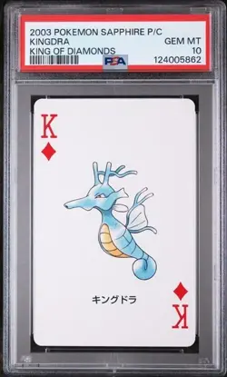 PSA 10 GEM MINT 2003 POKEMON SAPPHIRE VERSION PLAYING CARDS KINGDRA - Image 1