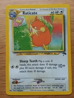 Pokemon TCG Raticate Card 6/18 Southern Islands - Image 2