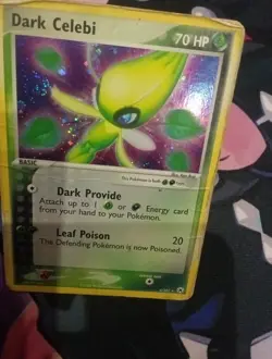 POKEMON EX HIDDEN LEGENDS DARK CELEBI HOLO 4/101 CARD HP - Image 2