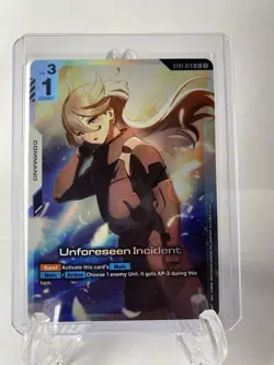 Unforeseen Incident Alternate Art Foil - ST01-014 C+ NM - Gundam TCG Card Game - Image 1