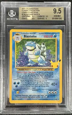 Pokemon Celebrations 2/102 Blastoise BGS 9.5 Gem Mint Holo Rare Card Base Set - Image 1