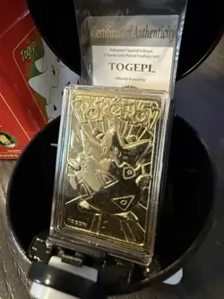 Pokemon Togepi 23K Gold Plated Trading Card Limited Edition w Box and COA - Image 2