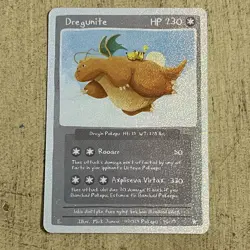 Pokepu S1 1st Ed Dregunite 56 Dragonite Pokemon Fan Art Derpy Parody Card Holo - Image 1