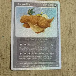 Pokepu S1 1st Ed Dregunite 56 Dragonite Pokemon Fan Art Derpy Parody Card Holo - Image 2