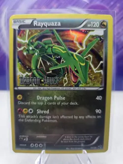 2012 Pokemon TCG Rayquaza Trading Card Dragon Vault Stamped Holo Rare, #11/20 - Image 1