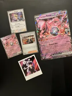 Team Rockets Mewtwo Ex SVP 205 Black Star Promo Meowth Giovanni Cosmos Holo Card - Image 1