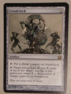 Grindclock. Scars of Mirrodin. NM to light play. Free Shipping - Image 1