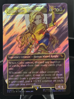 Celes, Rune Knight (Grading Ready) (Surgefoil) (Borderless) MTG:FIC #0209 NM - Image 1