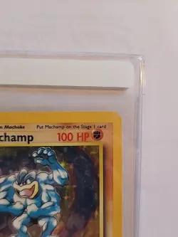 Pokemon Machamp Base Set 8/102 Holo 1st Edition Rare TCG Card - Image 2
