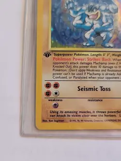 Pokemon Machamp Base Set 8/102 Holo 1st Edition Rare TCG Card - Image 4