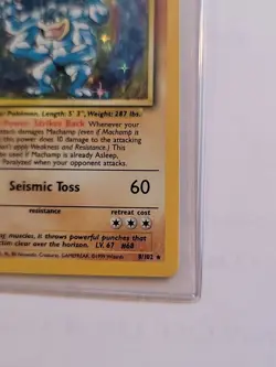 Pokemon Machamp Base Set 8/102 Holo 1st Edition Rare TCG Card - Image 5