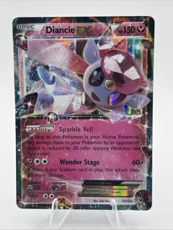 Pokemon TCG Holo Ultra Rare Diancie EX 72/124 Fates Collide 2016 NM Vintage - Image 1