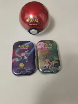 Pokemon Sealed Pokeball Tin/Mew/Eevee Kanto Mini Tins - Image 1