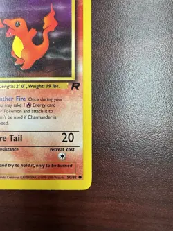 Charmander 50/82 1ST EDITION Team Rocket Vintage Pokemon TCG LP - Image 4