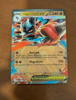 Mega Lucario EX 012 Black Star Promo Pokemon Mega Evolution (Standard Size) NM+ - Image 1